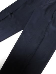 Gianni Versace Vintage Pleated Navy Wool Pants Size 50