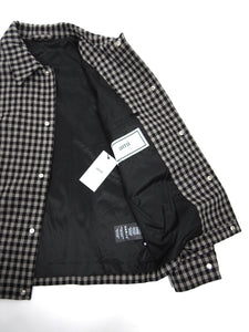 AMI Black/Grey Wool Check Jacket Medium