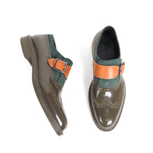 Load image into Gallery viewer, Vivienne Westwood Green Rubber Monk Strap Brogue Size 42 (US 9)
