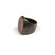 Load image into Gallery viewer, Galliano Distressed Brass ‘G’ Ring Size Medium || 9
