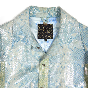 Just Cavalli Turquoise Python Jacket Size 50