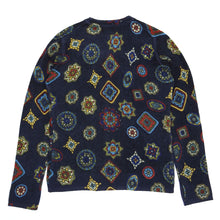 Load image into Gallery viewer, Kenzo Navy Pattern Wool Knit Small
