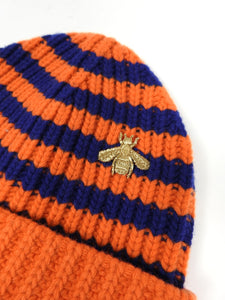 Gucci Orange/Navy Knit Beanie