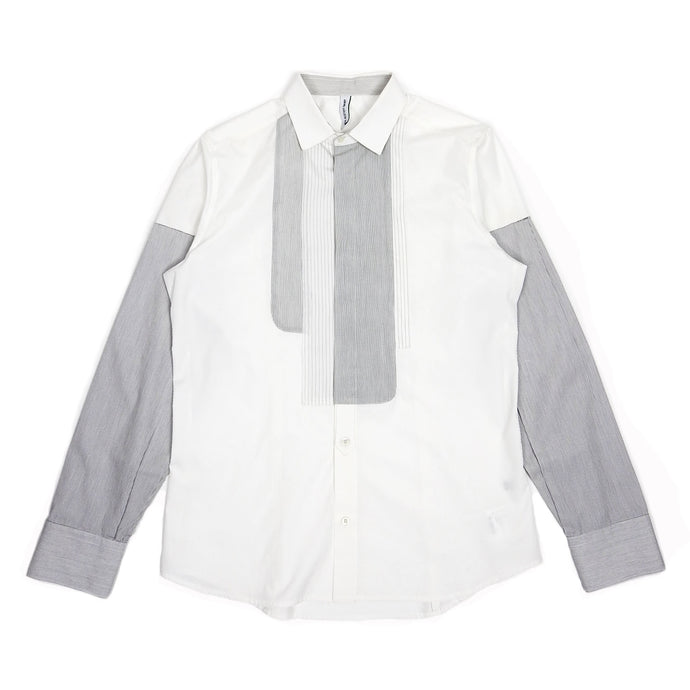 Neil Barrett White Patchwork Shirt Medium