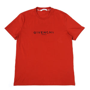 Givenchy Red Logo T-Shirt Size Large
