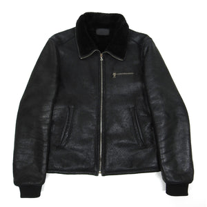 Prada Black Shearling Jacket Size 52