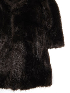 Maison Margiela x H&M Brown Faux Fur Coat Size 48