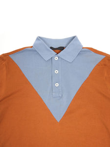 Prada Orange/Blue Polo Size Small