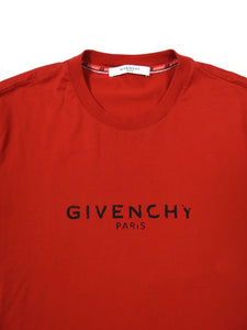 Givenchy Red Logo T-Shirt Size Large
