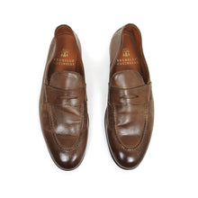 Load image into Gallery viewer, Brunello Cucinelli Brown Leather Loafers Size 41.5

