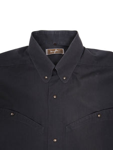 Thierry Mugler Black Snap Button Shirt Size Small