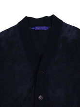 Load image into Gallery viewer, Ralph Lauren Purple Label Navy Suede Cardigan Size Medium
