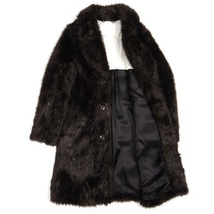 Maison Margiela x H&M Brown Faux Fur Coat Size 48