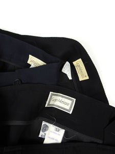 Gianni Versace Vintage Pleated Black Wool Pants Size 50
