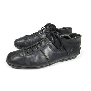 Prada Vintage Black Leather Sneaker Size 10.5