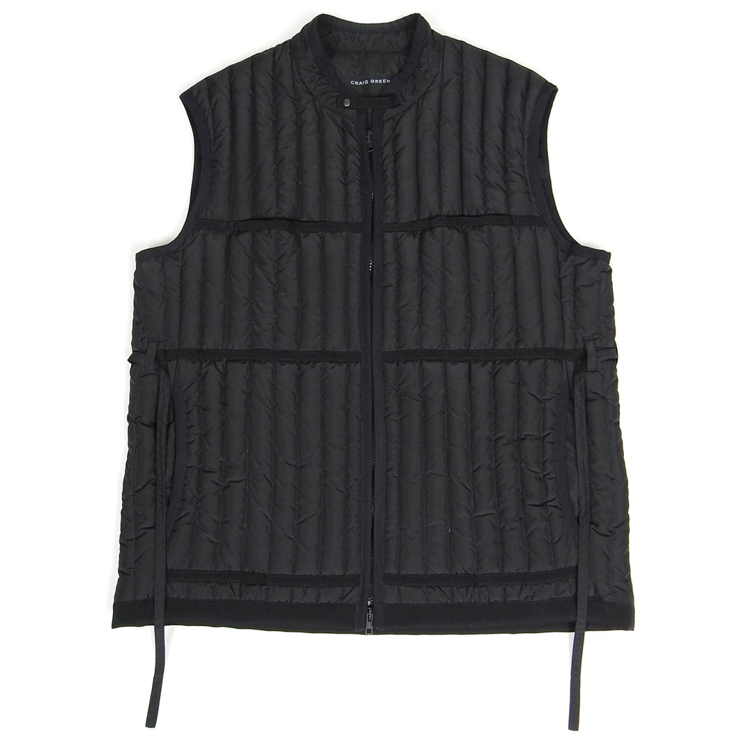 Craig Green Black Down Fill Vest Size Medium