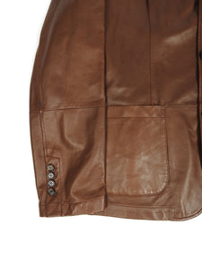 Brunello Cucinello Leather Blazer Size XXL