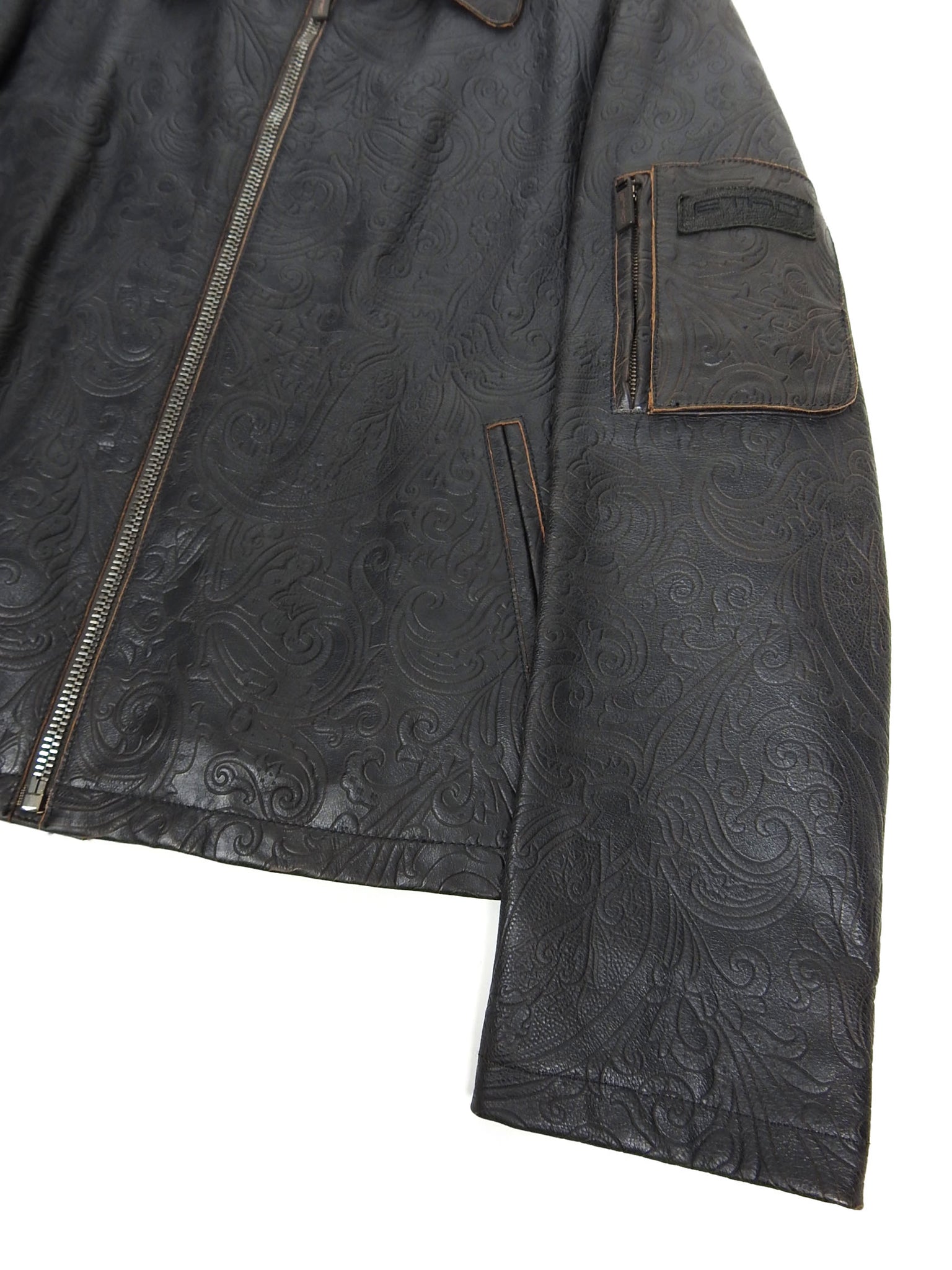Etro Embossed Leather Jacket