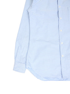 Comme Des Garcons SHIRT Blue/white Striped Button Up Size Large
