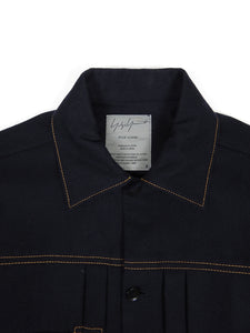 Yohji Yamamoto Pour Homme Navy Wool Trucker Jacket Size 3