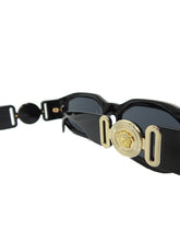 Load image into Gallery viewer, Versace Black Medusa Insignia Square Sunglasses
