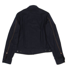 Load image into Gallery viewer, Yohji Yamamoto Pour Homme Navy Wool Trucker Jacket Size 3

