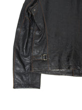 Load image into Gallery viewer, Etro Black Embossed Leather Jacket Size Medium
