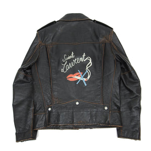 Saint Laurent No Smoking L01 Biker Jacket Size 52