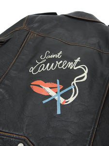 Saint Laurent No Smoking L01 Biker Jacket Size 52