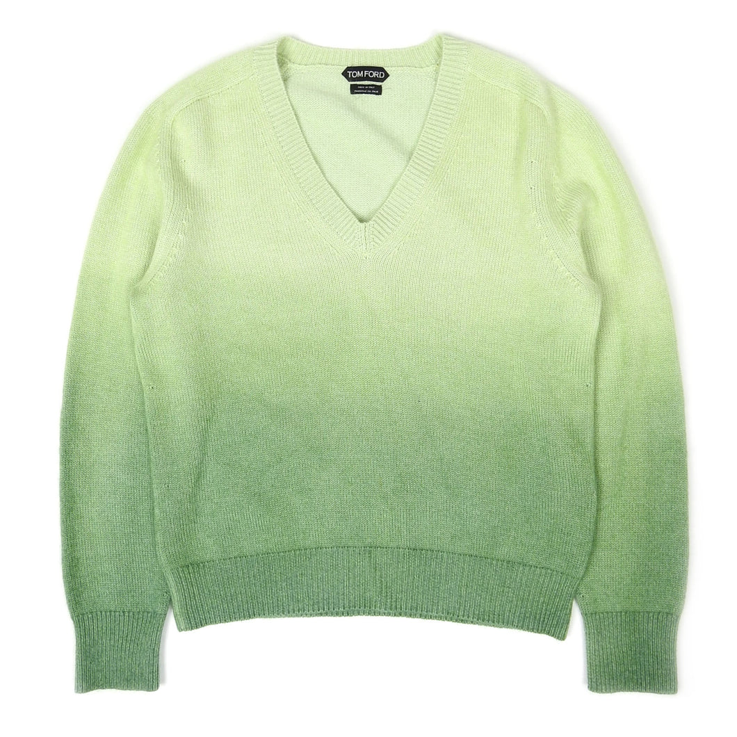 Tom Ford Dip Dyed Cashmere V-Neck Sweater Size 52
