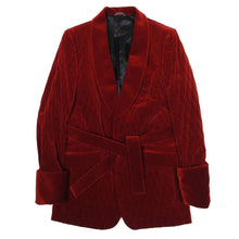 Load image into Gallery viewer, Thierry Mugler Red Velour Jacket Size 50
