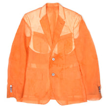 Load image into Gallery viewer, Birk Bikkembergs Orange Sheer Blazer Size 50
