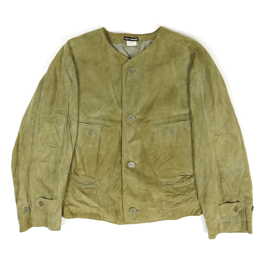 Issey Miyake Suede 1980s Jacket Size Medium