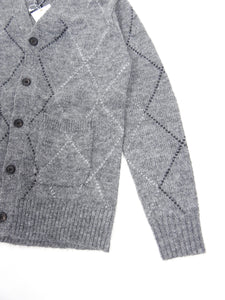 Norse Projects Grey Adam Argyle Cardigan Small