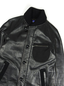 Junya Watanabe AD2011 Black Leather Jacket Size Medium