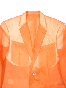 Birk Bikkembergs Orange Sheer Blazer Size 50