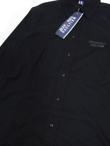 Jean’s Paul Gaultier Black Sheer Logo Studded Shirt Size XL