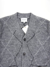 Load image into Gallery viewer, Norse Projects Grey Adam Argyle Cardigan Small
