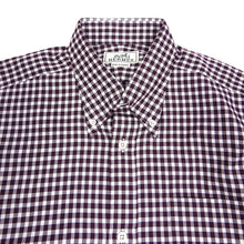 Load image into Gallery viewer, Hermes Purple/White Check Shirt Size 15 3/4 || 40

