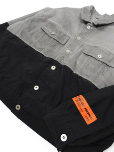 Heron Preston Cut & Sew Denim/Nylon Trucker Jacket Size Medium