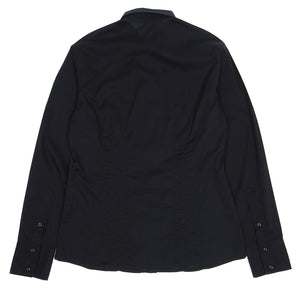 Jean’s Paul Gaultier Black Sheer Logo Studded Shirt Size XL