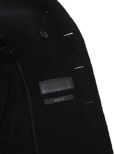 Neil Barrett Black Wool Peacoat Size 50