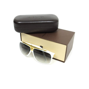 Louis Vuitton White Evidence Sunglasses