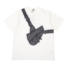 Load image into Gallery viewer, Dior White Oblique Saddle Bag T-Shirt Size XL
