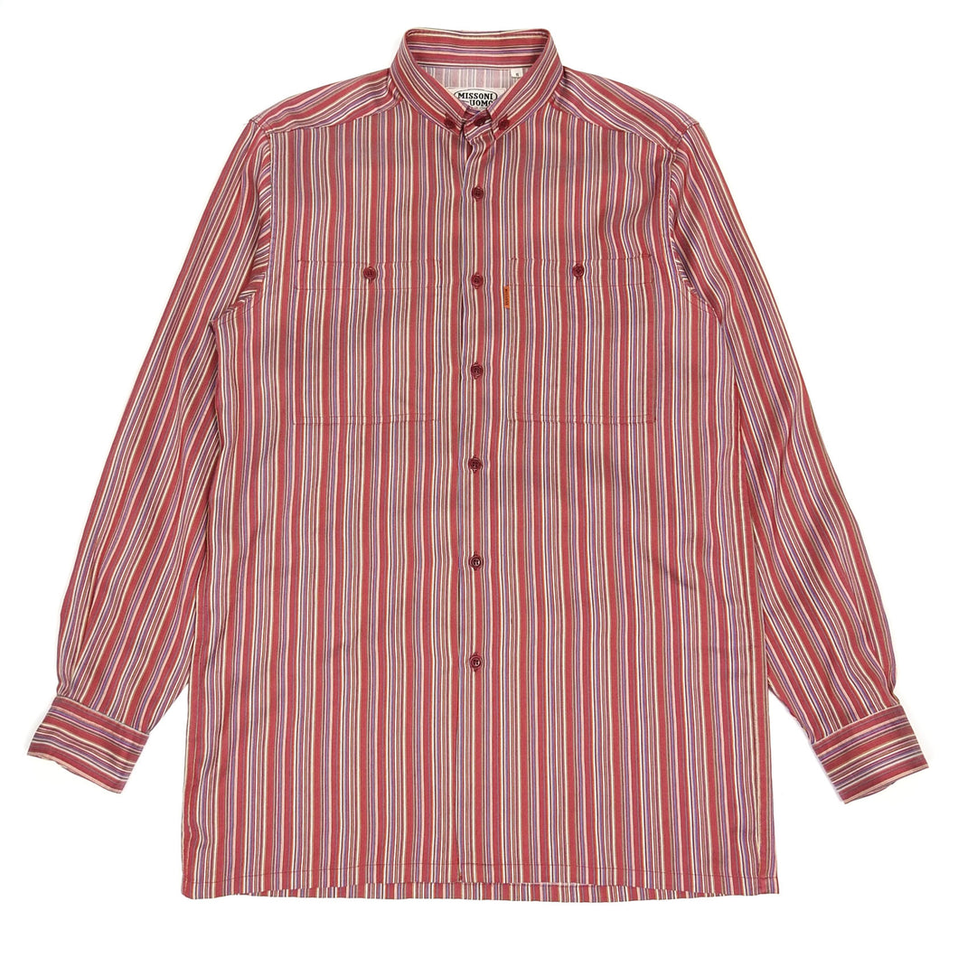Missoni Red Stripe Shirt Size Small