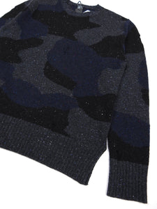 Eleventy Grey Camo Knit Size Medium