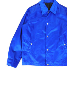 AMI Blue Nylon Coach Jacket Size Medium