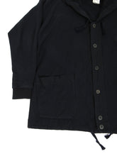 Load image into Gallery viewer, Jan-Jan Van Essche Black Button Up Hoodie Size Small
