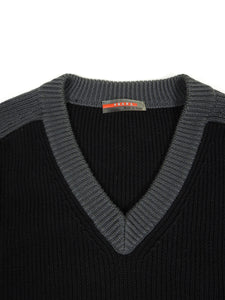 Prada Chunky V-Neck Sweater Size 50