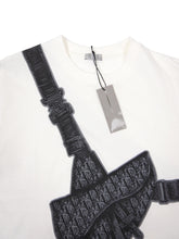 Load image into Gallery viewer, Dior White Oblique Saddle Bag T-Shirt Size XL
